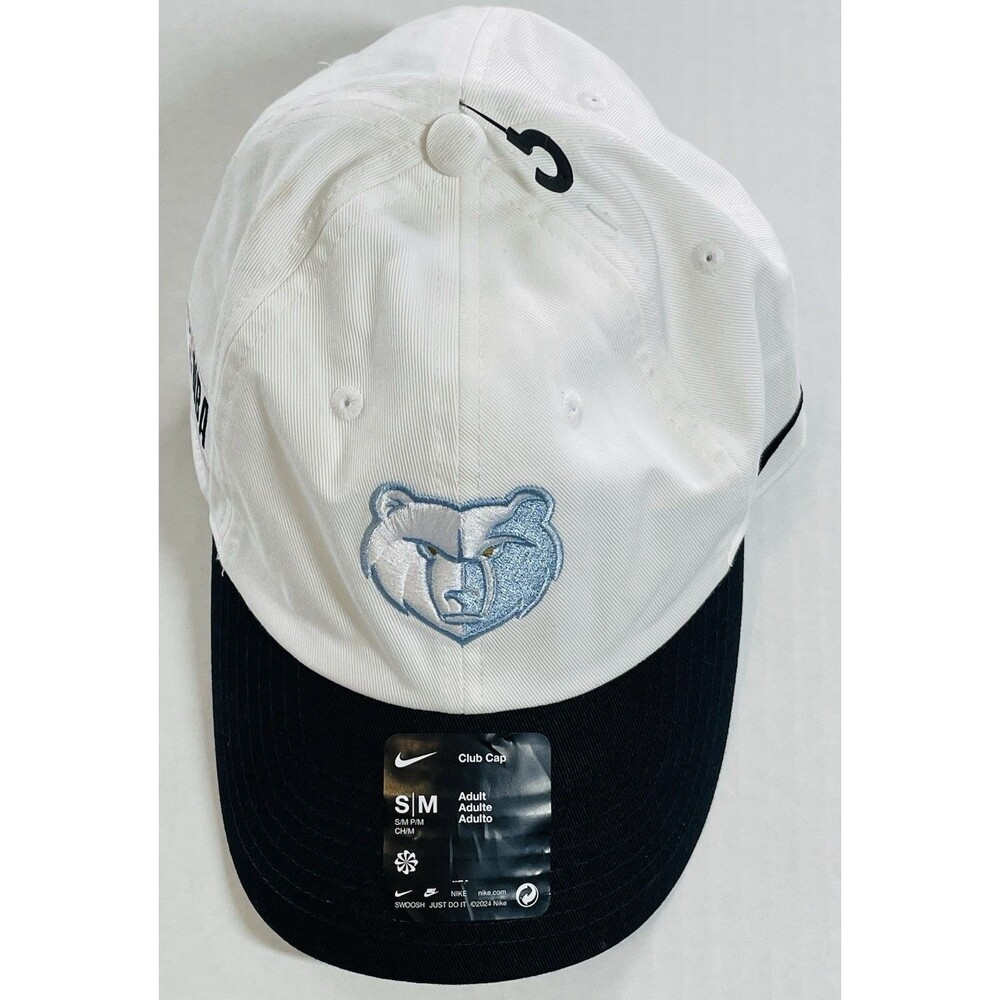 Nike NBA Memphis Grizzlies Club Cap Unisex Adult S/M White/Black C16654